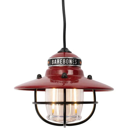 Barebones Edison Style String Lights Red Outdoor Patio Decor Rust Resistant Weatherproof With Carabiner by Barebones Living