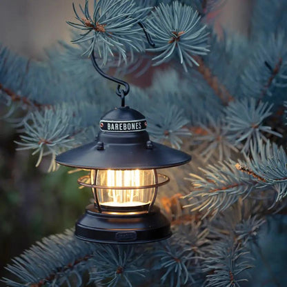 Barebones Edison Mini Lantern Bronze Dual Brightness LED Outdoor Lantern For Campers USB Power by Barebones Living