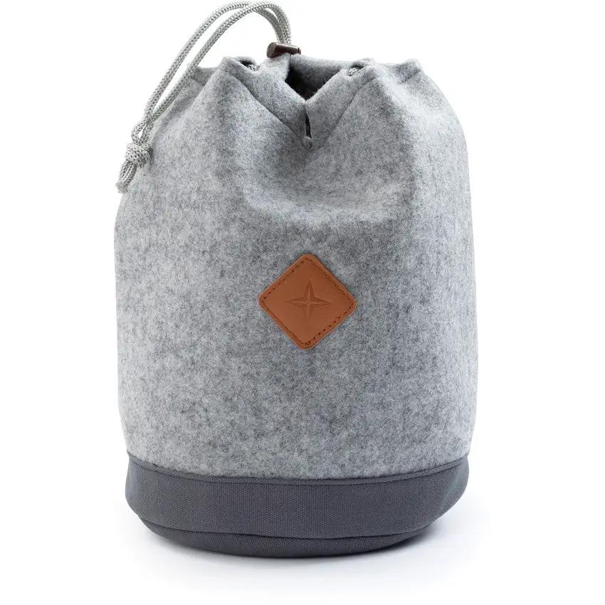 Barebones Living Felt Lantern Storage Bag for Railroad and Forest Lanterns Drawstring Closure 7x7x11 Outdoors by Barebones Living
