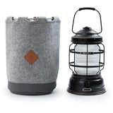Barebones Living Felt Lantern Storage Bag for Railroad and Forest Lanterns Drawstring Closure 7x7x11 Outdoors by Barebones Living