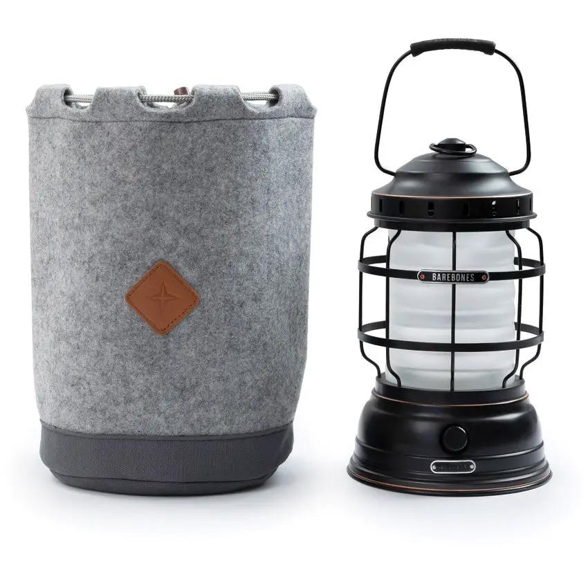 Barebones Living Felt Lantern Storage Bag for Railroad and Forest Lanterns Drawstring Closure 7x7x11 Outdoors by Barebones Living