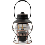 Barebones Living Railroad Lantern Rechargeable Outdoor Vintage Edison LED With Seed Glass Globe And Copper Accents by Barebones Living