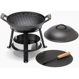 Barebones Living All In One Cast Iron Grill Open Fire Versatile Direct Or Indirect Heat For Outdoor Campfire Cooks Tripod Compatible by Barebones Living