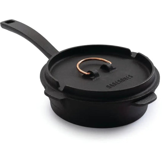 Barebones Living Cast Iron Skillet 6in Ultra Polished Surface Dual Pour Spouts Reversible Lid For Camping Cooks by Barebones Living