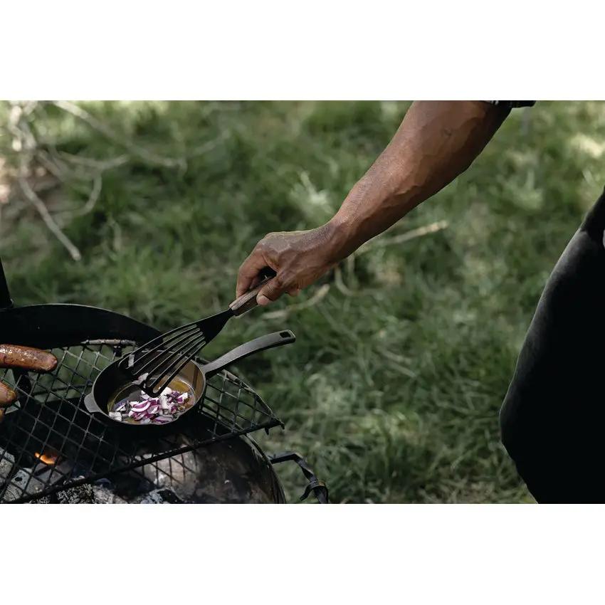 Barebones Living Cast Iron Skillet 6in Ultra Polished Surface Dual Pour Spouts Reversible Lid For Camping Cooks by Barebones Living
