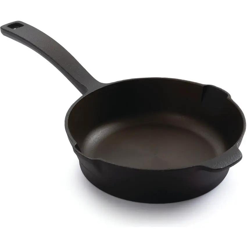Barebones Living Cast Iron Skillet 6in Ultra Polished Surface Dual Pour Spouts Reversible Lid For Camping Cooks by Barebones Living