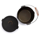 Barebones Living Cast Iron Dutch Oven 4 Qt CKW 327 Stable Base Lid Supports Coals Outdoor Campfire Cooking by Barebones Living