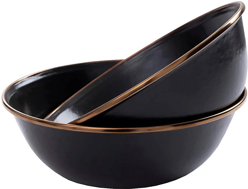 Barebones Living Enamel Bowl Set Charcoal CKW-340 by Barebones Living