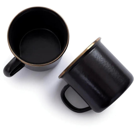 Barebones Enamel Cups 14oz Set Dishwasher Safe Camping by Barebones Living
