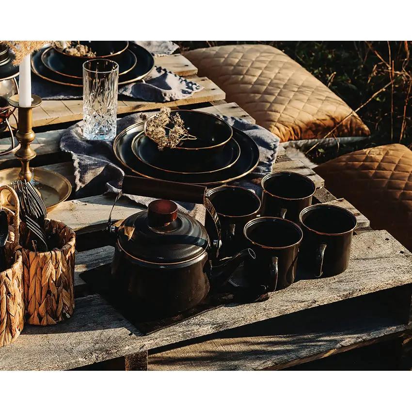 Barebones Enamel Cups 14oz Set Dishwasher Safe Camping by Barebones Living