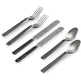 Barebones Living 6 Piece Flatware Set CKW-360 Dishwasher Safe for Outdoor Use with Stainless Core and Gray Enamel Finish by Barebones Living