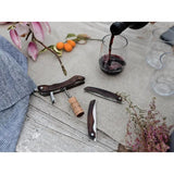 Barebones Living CKW363 Folding Picnic Knife Multi Tool With Bottle Opener Corkscrew Walnut Handle Large Blade Outdoors by Barebones Living
