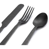 Barebones Living Matte Black Flatware Set 6-Piece Durable Antique Steel For Modern Dining Enthusiasts by Barebones Living