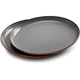Barebones Living Enamel Salad Plate Set Hand Finished Copper Patina Vintage Inspired 8 Inch Two Pack For Entertaining by Barebones Living