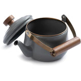 Barebones Living Enamel Teapot CKW 379 Vintage Copper Patina With Walnut Accents 6 Cup Tea Kettle For Tea Lovers by Barebones Living
