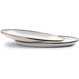 Barebones Living Enamel Plate Set 11 Inch Eggshell With Bronze Patina Rim Vintage Style For Entertaining Lovers 2 Pack by Barebones Living