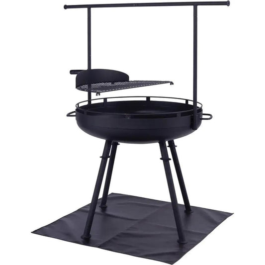 Barebones Living Premium Fire And Grill Mat 36x36 Heat Resistant 575F Silicone Shell For Outdoor Grillers by Barebones Living
