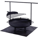 Barebones Living Premium Fire And Grill Mat 36x36 Heat Resistant 575F Silicone Shell For Outdoor Grillers by Barebones Living