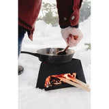 Barebones Living Flatbrook Folding Stove Multifuel Camp Stove For Wood Coal Pellets Portable 4 Step Setup With Carry Bag by Barebones Living