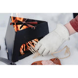 Barebones Living Flatbrook Folding Stove Multifuel Camp Stove For Wood Coal Pellets Portable 4 Step Setup With Carry Bag by Barebones Living