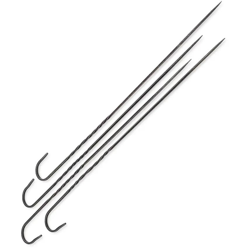 Barebones Living Cowboy Grill Skewer Set CKW 461 Hand Forged Blackened Stainless Skewers Set Of Four For Outdoor BBQ Enthusiasts by Barebones Living