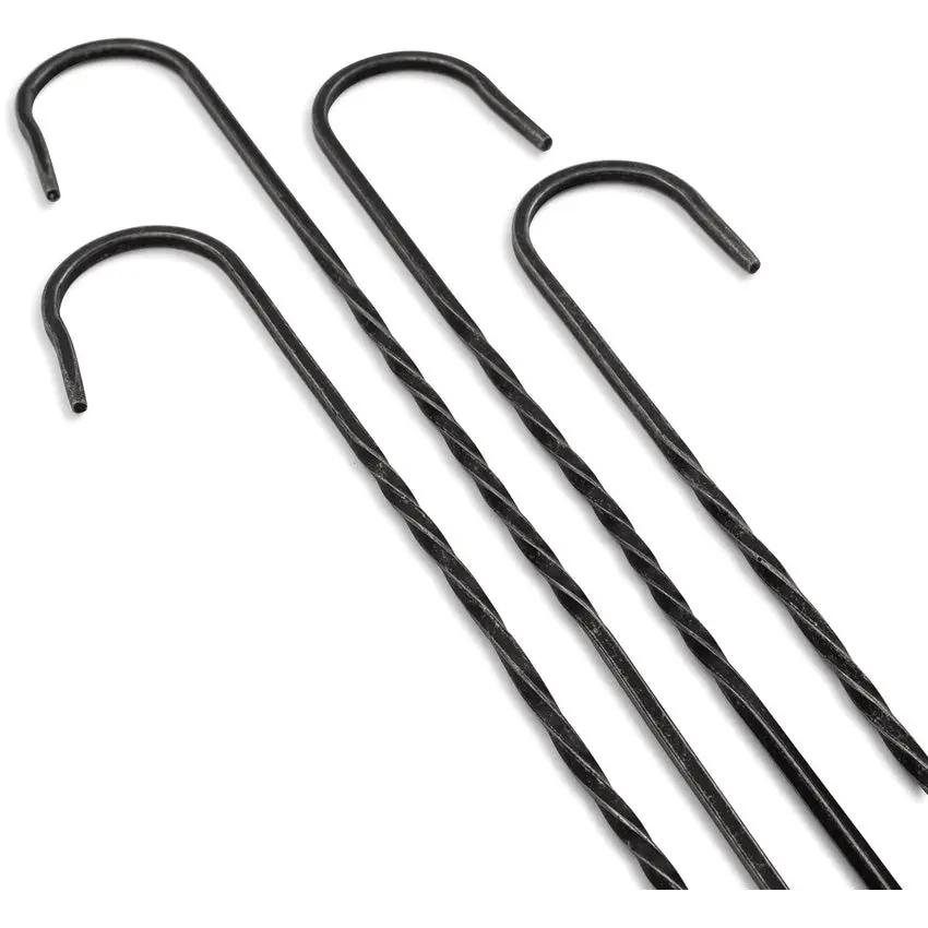 Barebones Living Cowboy Grill Skewer Set CKW 461 Hand Forged Blackened Stainless Skewers Set Of Four For Outdoor BBQ Enthusiasts by Barebones Living