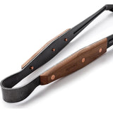 Barebones Living Cowboy Grill Tongs 16 Inch Handforged Blackened Stainless Walnut Handle Durable Outdoor Barbecue Tool by Barebones Living