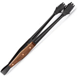 Barebones Living Cowboy Grill Tongs 16 Inch Handforged Blackened Stainless Walnut Handle Durable Outdoor Barbecue Tool by Barebones Living