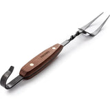 Barebones Living Cowboy Grill Carving Fork Premium Hand Forged Blackened Stainless Hanging Hook For Outdoor BBQ by Barebones Living