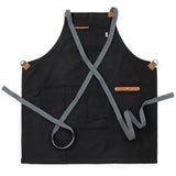 Barebones Living Durable Chef Grilling Apron With Adjustable Cross Back And Leather Accents Tool Pocket For Home Chefs by Barebones Living