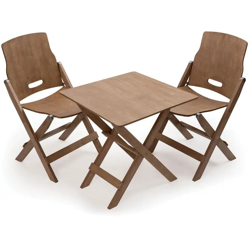 Barebones Living Ridgeline Wood Folding Table CKW-585 Birch Plywood Lightweight 11lb 22in Compact For Small Spaces by Barebones Living