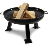 Barebones Living Fire Pit 29 Inch Large Open Bowl Steel Construction With Handles For Backyard Enjoyment by Barebones Living