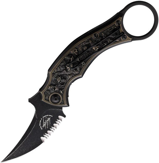 Bastinelli Creations Mako Linerlock Serrated Bronze BC-MAKFOSBZ by Bastinelli Creations