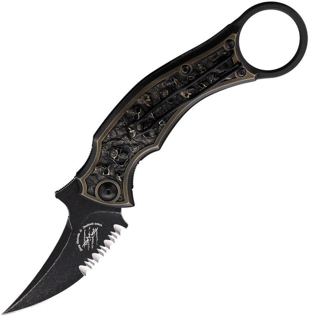 Bastinelli Creations Mako Linerlock Serrated Bronze BC-MAKFOSBZ by Bastinelli Creations