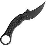 Bastinelli Creations Mako Linerlock Bronze Folding Knife For Tactical Knife Enthusiasts N690 Blade With Finger Ring by Bastinelli Creations