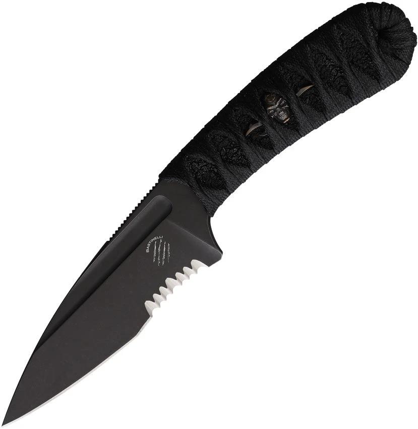 Bastinelli Creations SIN Fixed Blade Serrated Menu BC-SINSBTWBM by Bastinelli Creations