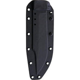 Bastinelli Montana Fixed Blade Serrated Knife N690 Clip Point 6.5in Black Handle Kydex Sheath For Tactical Outdoors by Bastinelli Creations