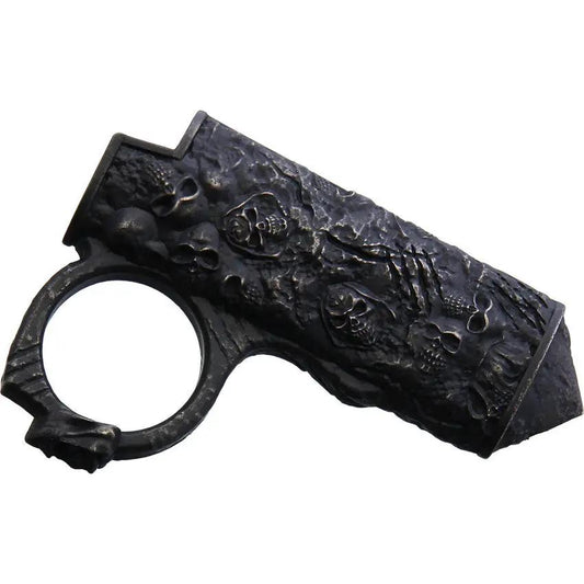 Bastinelli Creations Maxi Lighter Case Skull Relief Bronze With Finger Ring For Bic Maxi Lighters For Collectors by Bastinelli Creations