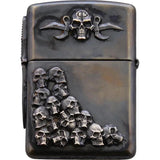 Bastinelli Creations Skulls Zippo Lighter With Bronze Armor Finish Double Sided Skull Art For Collectors by Bastinelli Creations