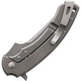 Bastinelli Creations Gecko Framelock FX537 Knife With Stonewashed Bohler N690 Blade Green Micarta For EDC Enthusiasts by Bastinelli Creations