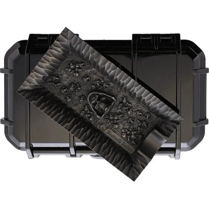 Crypt Ashtray Bastinelli Creations Skull Bronze For Collectors French Made With Hardside Carrying Case by Bastinelli Creations