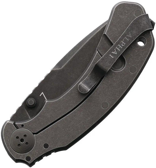 Bastinelli Creations Alpha 1 Framelock EDC Knife With Black Stonewash Blade G10 Handle Glass Breaker MDS Collab by Bastinelli Creations