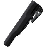 Bastinelli Creations Ventilation Push Dagger Black Satin Blade DC53 Steel For Tactical Knife Fans UltiClip Sheath by Bastinelli Creations