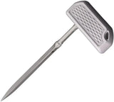 Bastinelli Ventilation Push Dagger Gray Satin Blade DC53 Aluminum Handle UltiClip Sheath EDC Tactical by Bastinelli Creations