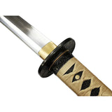 BattleBlades Kogane No Senshi Katana Hand Forged 1095 Carbon Steel With Gold Silk Wrap For Collectors by BattleBlades