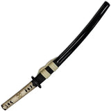 BattleBlades Wakizashi Kogane No Senshi Hand Forged 1095 Carbon Steel Clay Tempered Gold Silk Tsuka For Collectors by BattleBlades