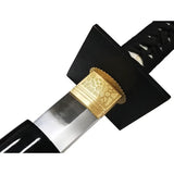 BattleBlades Shinobi Shoto Waki BB-SSW Hand Forged 1095HC Blade With Flaming Hamon Silk Ito Handle For Collectors by BattleBlades