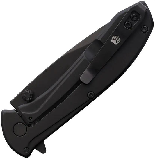 Bear And Son Framelock EDC Knife Black 2.88in Drop Point 440 Stainless One Handed EDC Ready Compact by Bear & Son