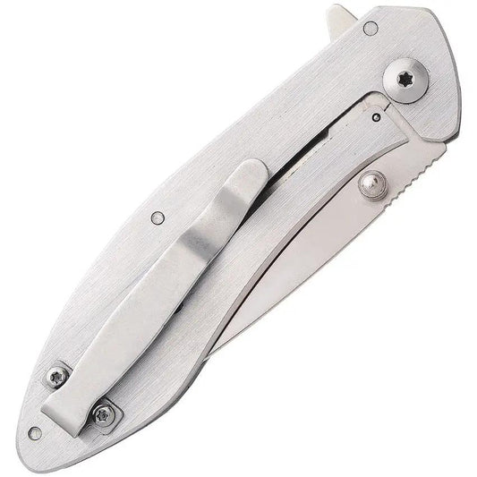Bear And Son Framelock 112 Knife Compact EDC Pocket Knife With Satin 440 Stainless Blade One Hand Lock by Bear & Son
