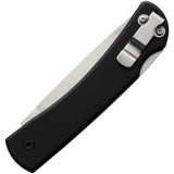 Bear And Son Farmhand Lockback Knife 3.63 Inch Satin Blade Black Aluminum Handle Premium EDC Fans by Bear & Son